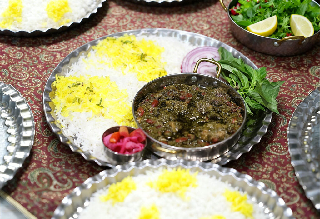 iranzamin resturaunt 9 ghormeh sabzi and white rice, the heart of persian food identity,toronto,richmondhill